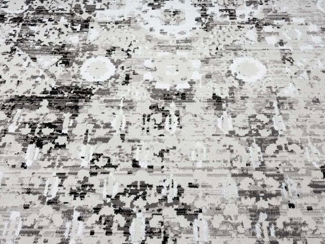 Imran Black Grey And Ivory Traditional Distressed Rug *NO RETURNS UNLESS FAULTY