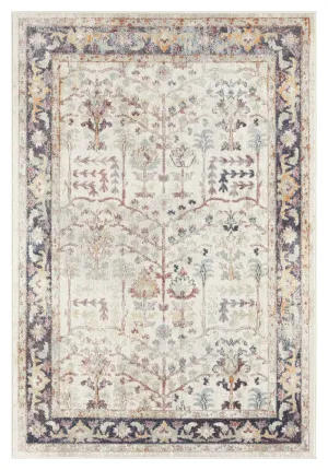 Indiana Blue and Purple Multi-Colour Distressed Rugmodern color block patchwork rug