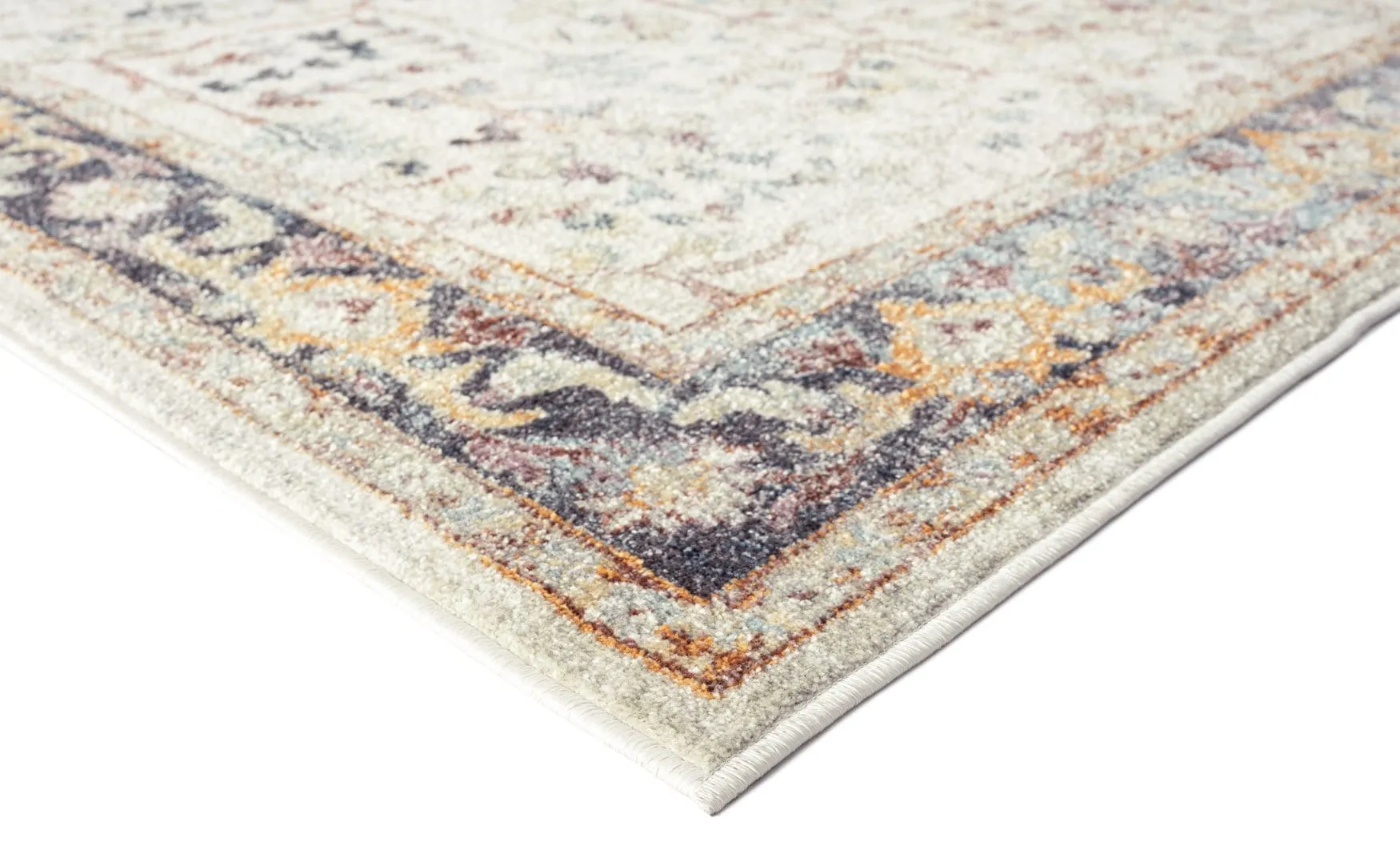 Indiana Blue and Purple Multi-Colour Distressed Rug