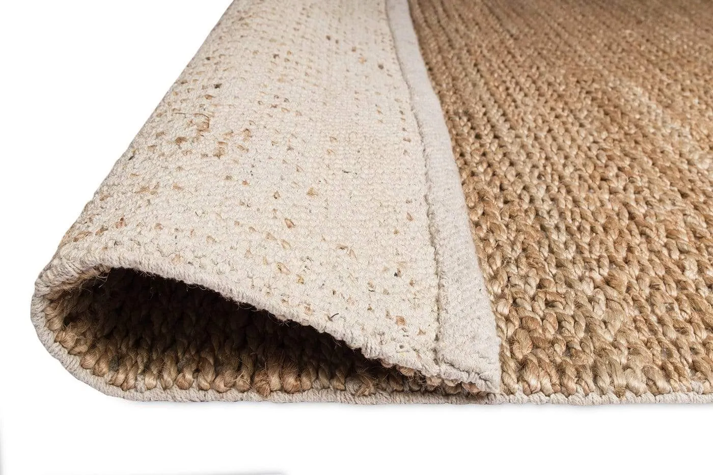Indigo Natural Tan Braided Jute Rug