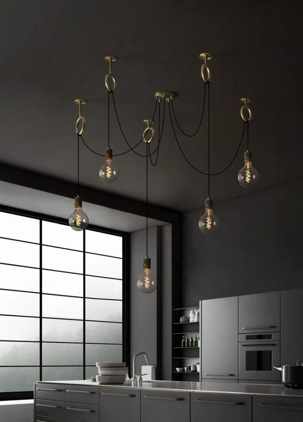 Industrial Spider Chandelier