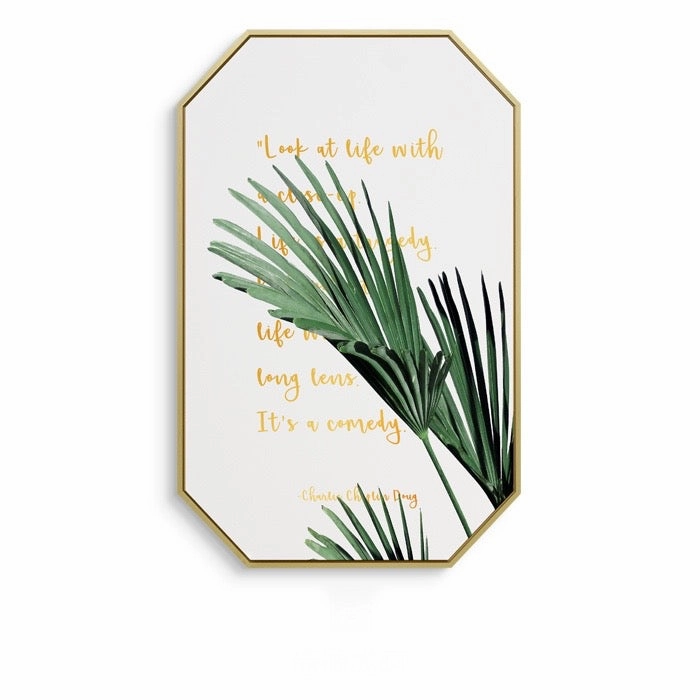 Inspirational Tropical Wall Art With Frame