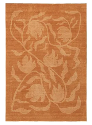 Iras Rust Botanical Washable Rugmodern color block patchwork rug
