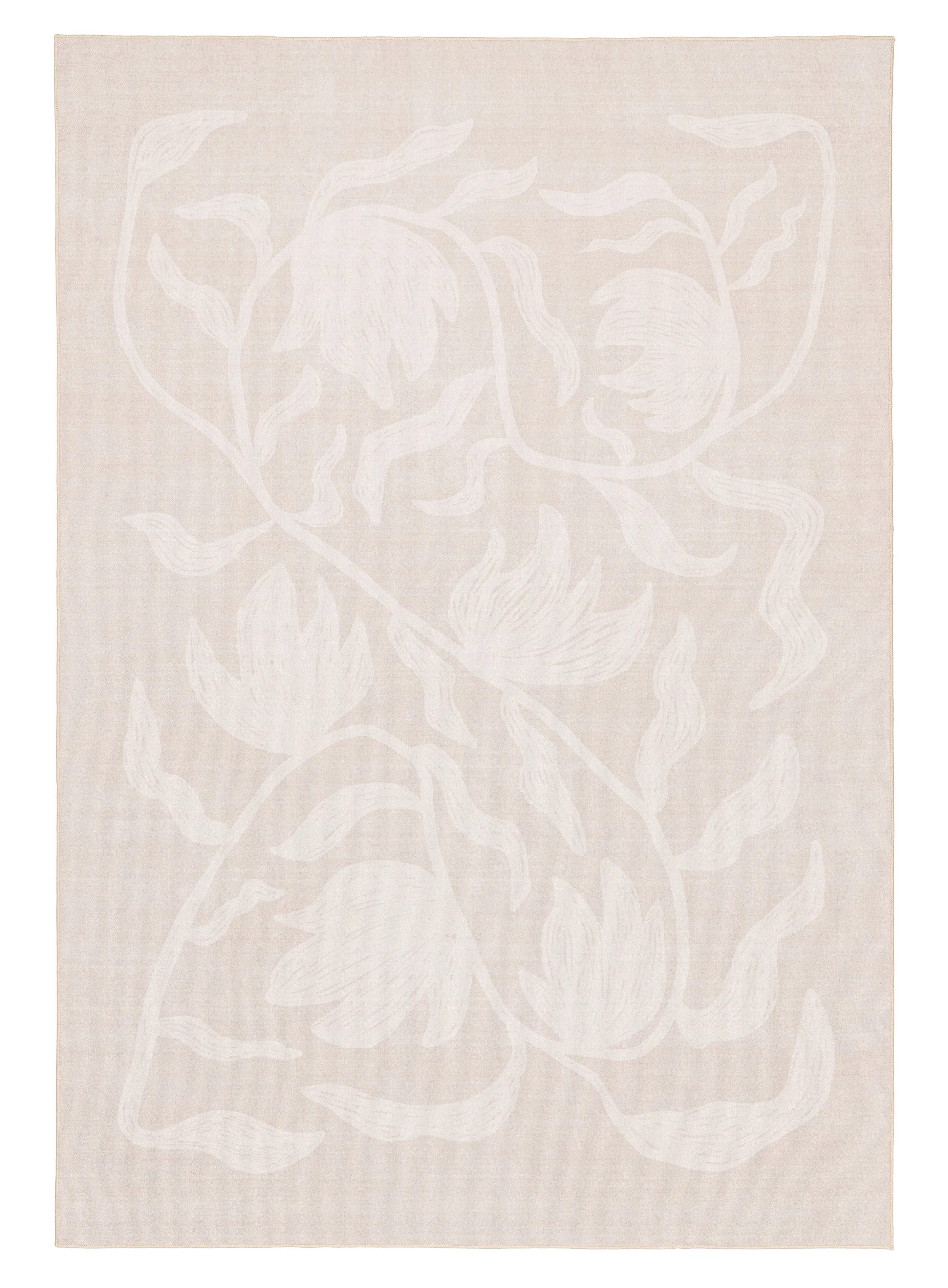 Irene Beige Botanical Washable Rugmodern color block patchwork rug