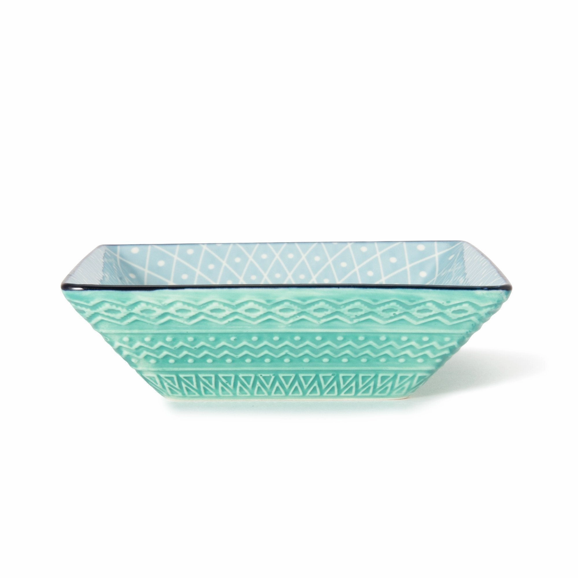 Iroiro20 Square Dish Fibonaccihand-painted ceramic bowl