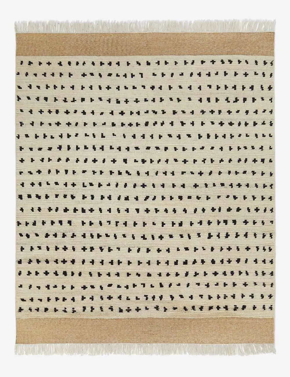 Irregular Dots Hand-Knotted Wool Rug by Sarah Sherman Samuelmodern color block patchwork rug