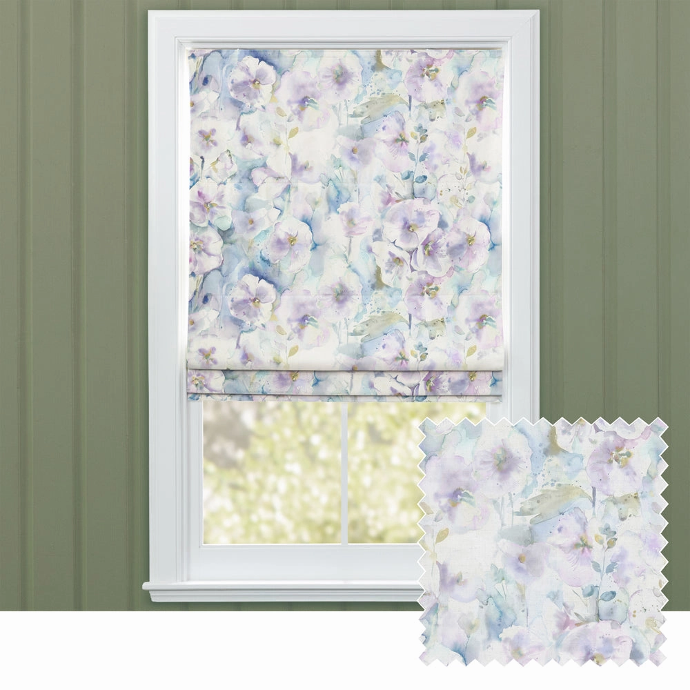 Isabela Printed Cotton Made to Measure Roman Blinds Violetbedding sets ,throw blankets 