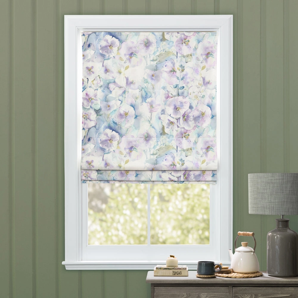 Isabela Printed Cotton Made to Measure Roman Blinds Violet