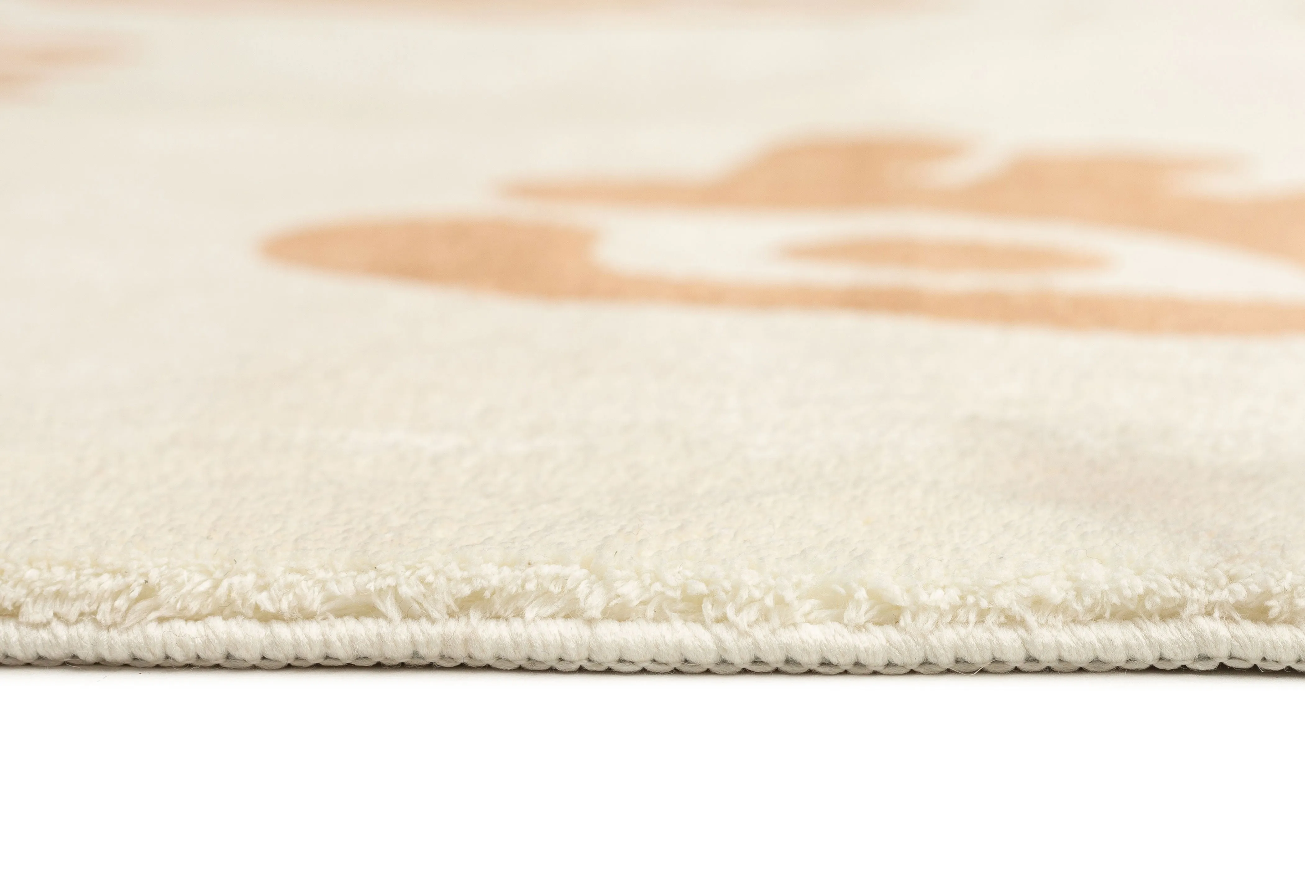 Isidore Beige and Cream Abstract Washable Rug