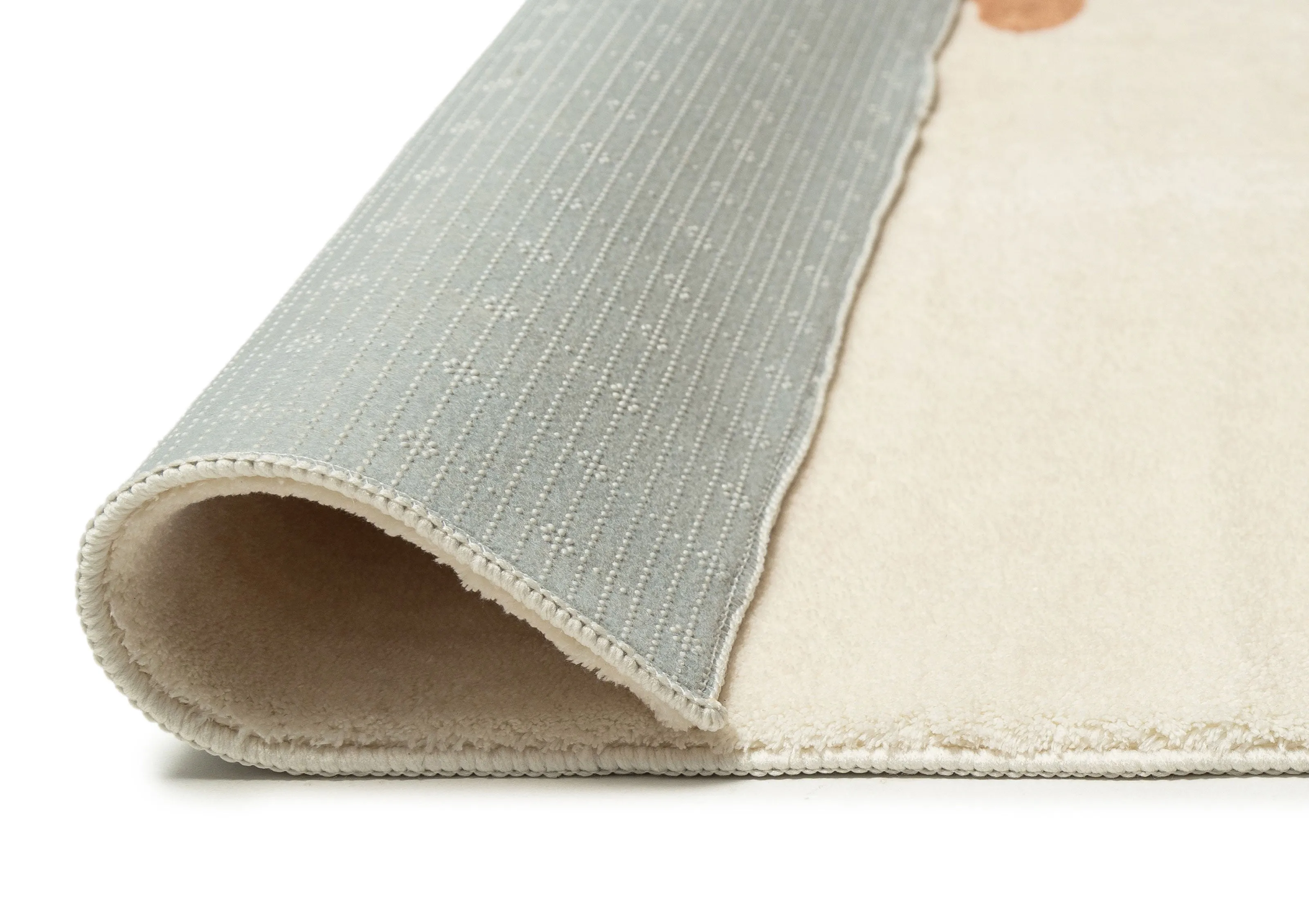 Isidore Beige and Cream Abstract Washable Rug