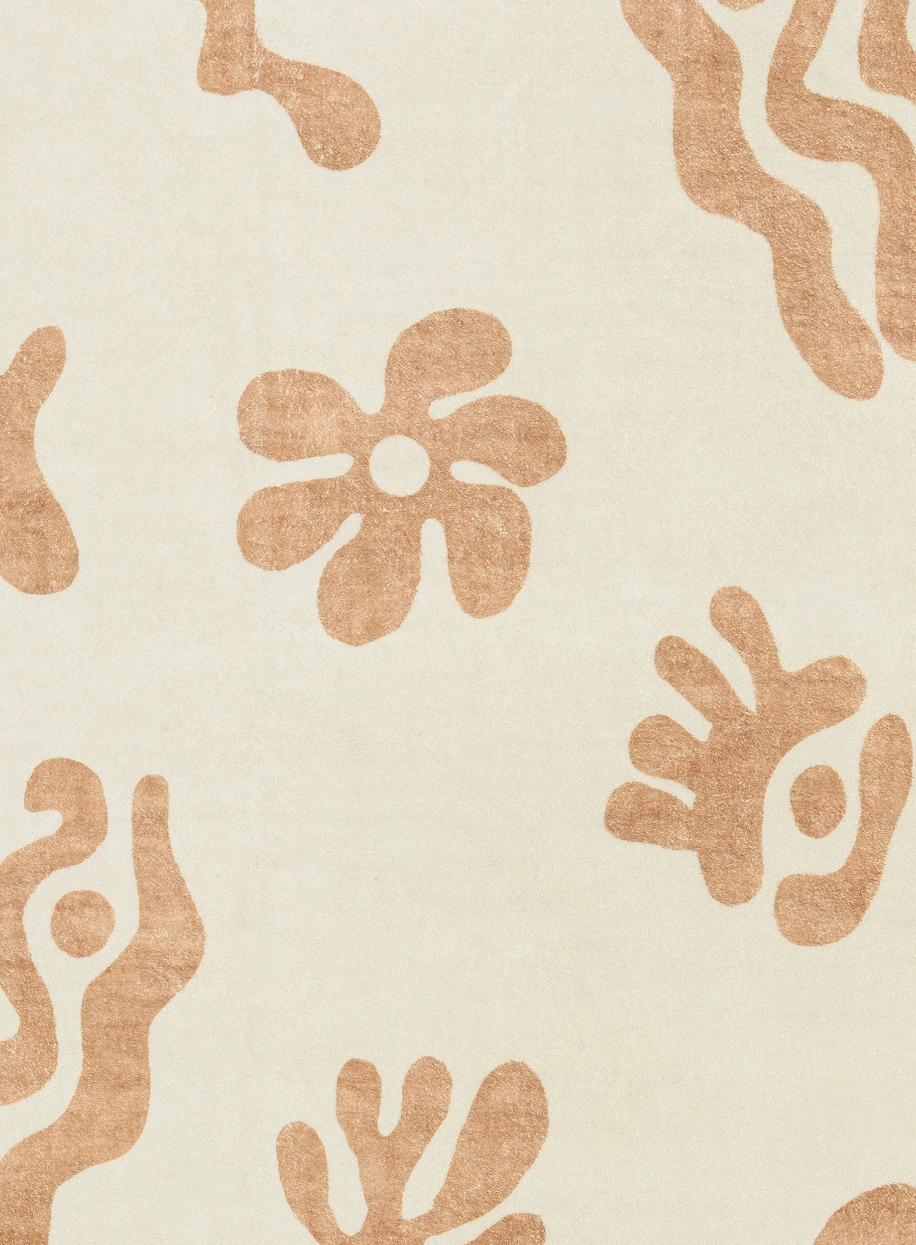Isidore Beige and Cream Abstract Washable Rug