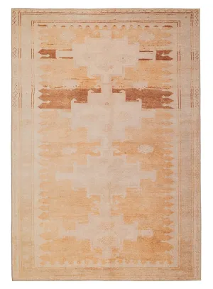 Isola Cream and Rust Tribal Washable Rugmodern color block patchwork rug