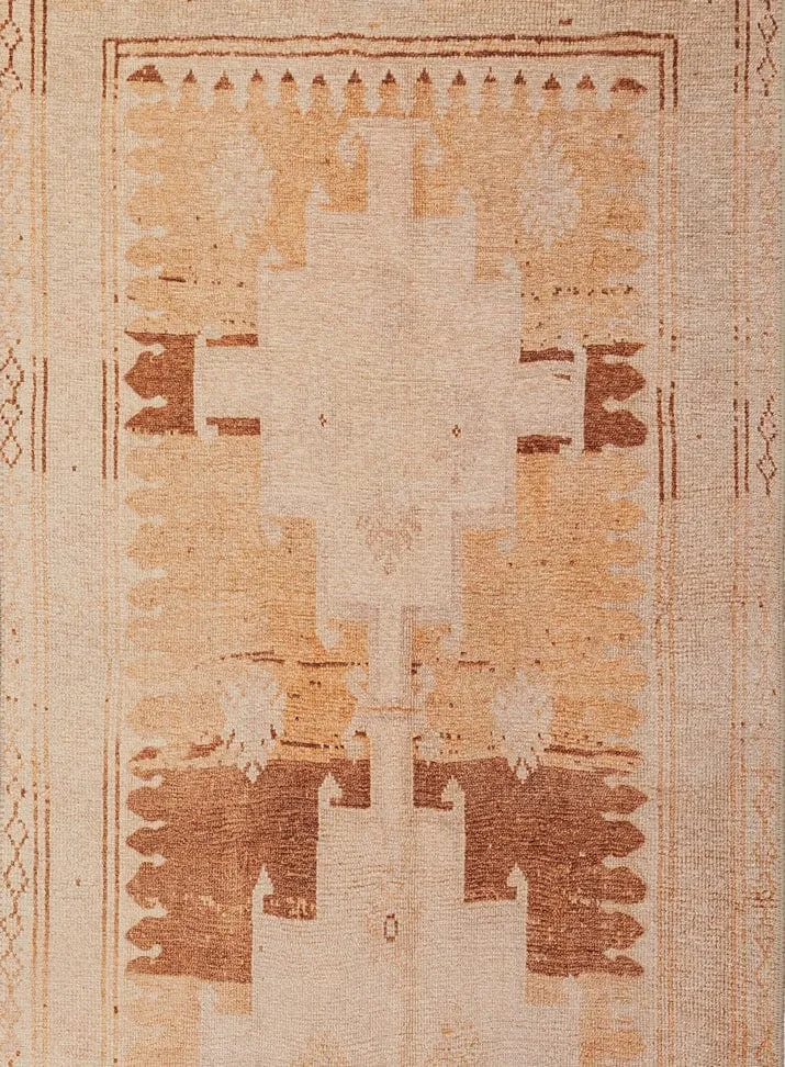 Isola Cream and Rust Tribal Washable Runner Rug