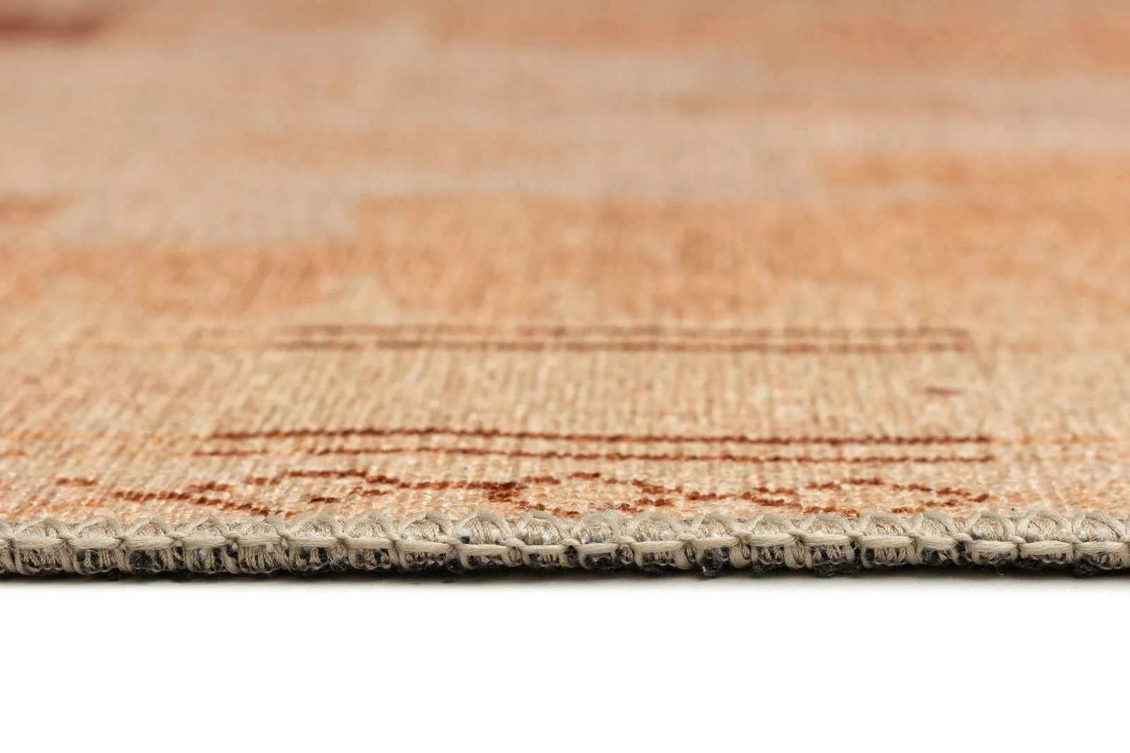 Isola Cream and Rust Tribal Washable Runner Rug