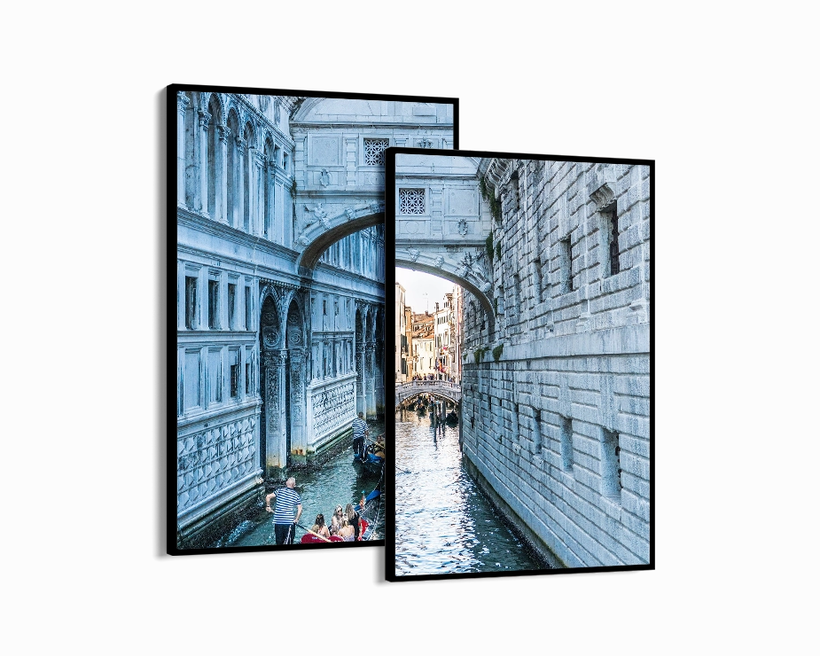 Italy Venice Riverin The City Set Includes Two Prints