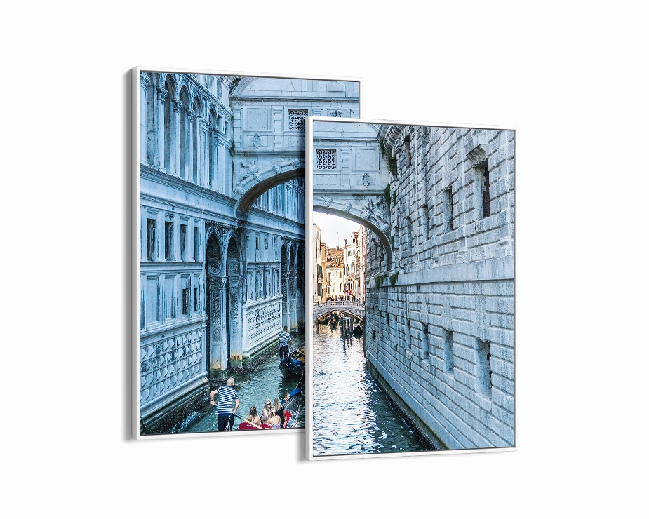 Italy Venice Riverin The City Set Includes Two Prints