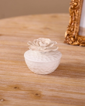 Ivory Rose Trinket Keeper - Whitehome decor ,wall decor 