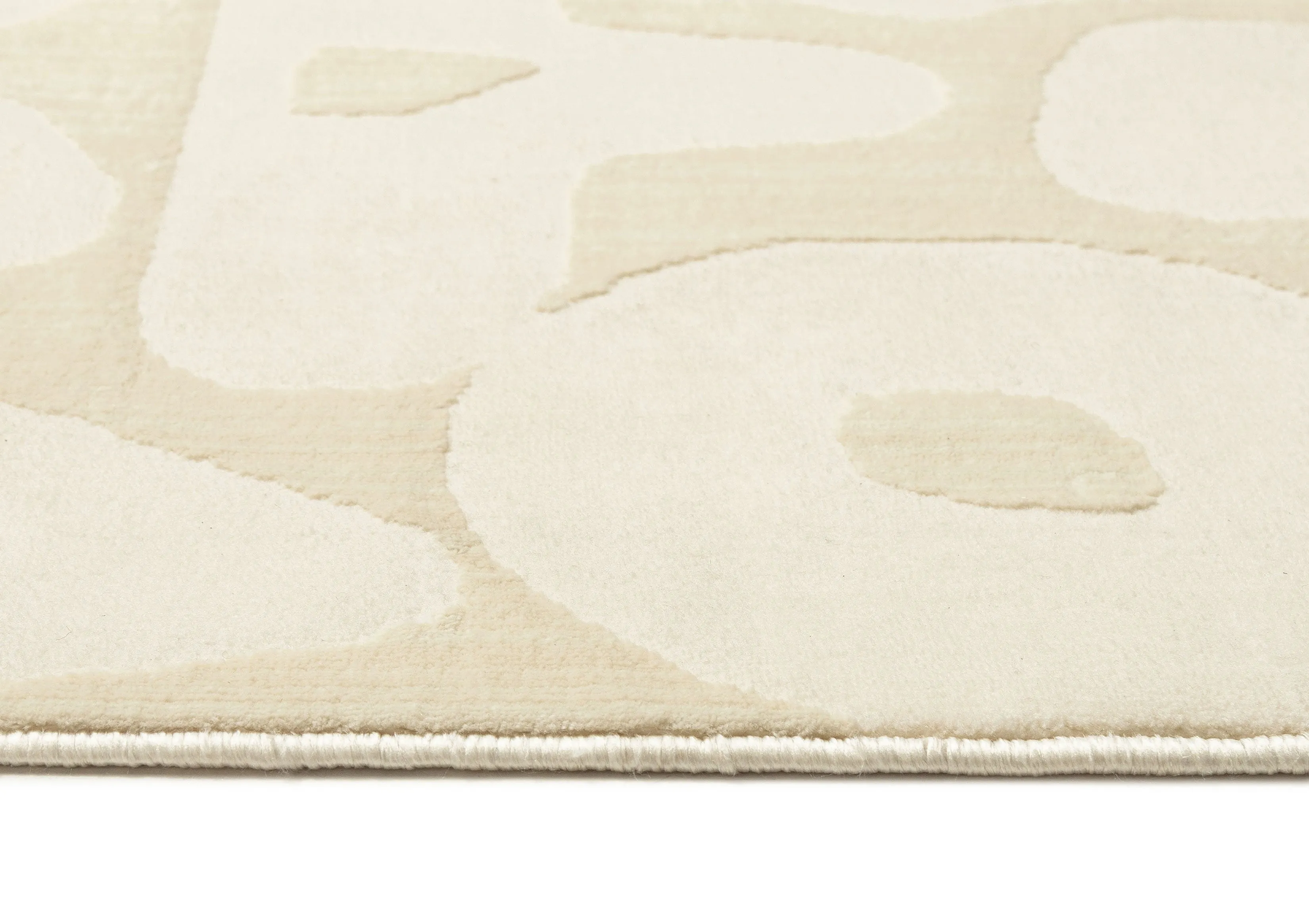 Izar Neutral Abstract Washable Rug