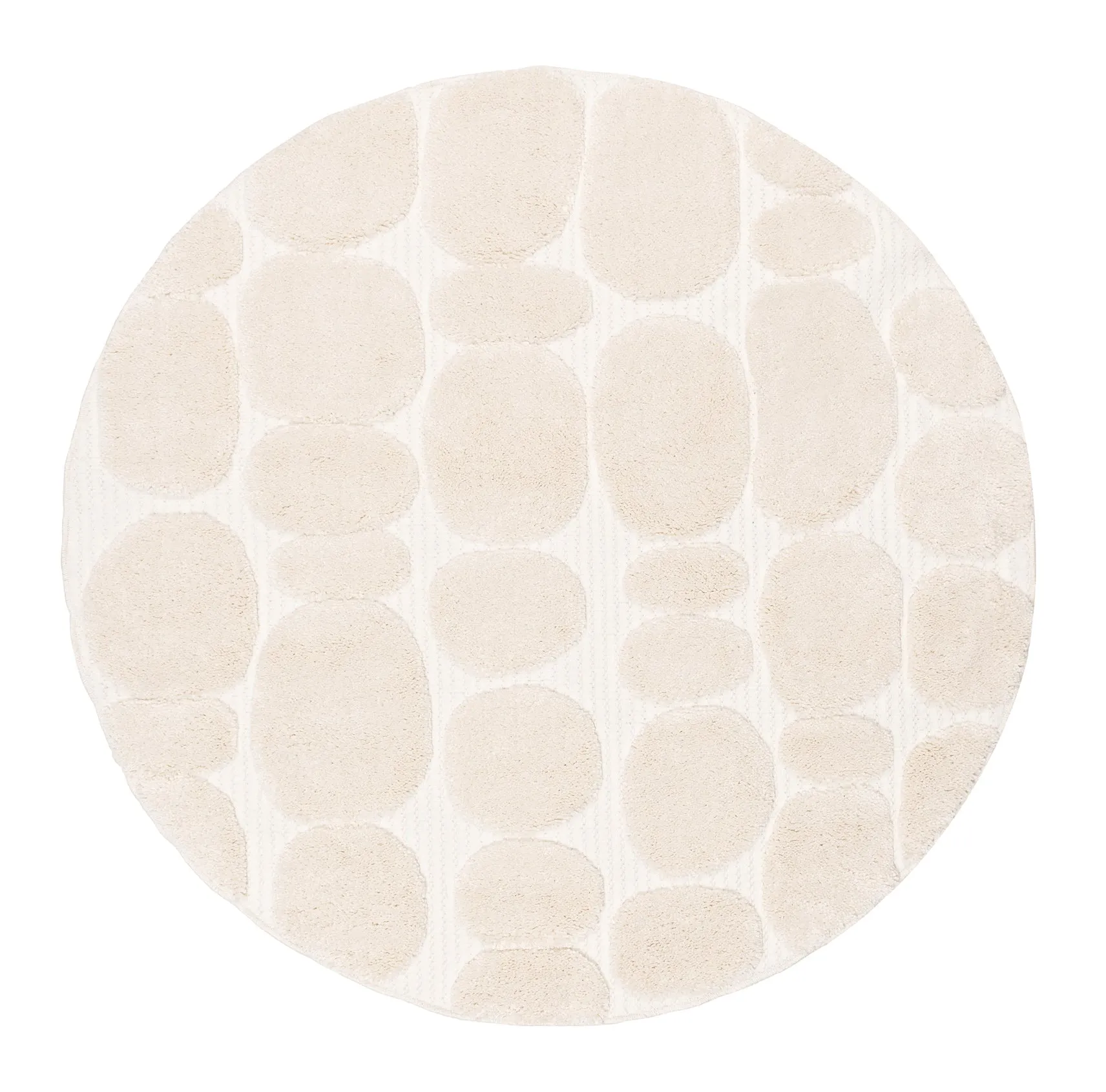 Jacinta Ivory Abstract Round Rugmodern color block patchwork rug