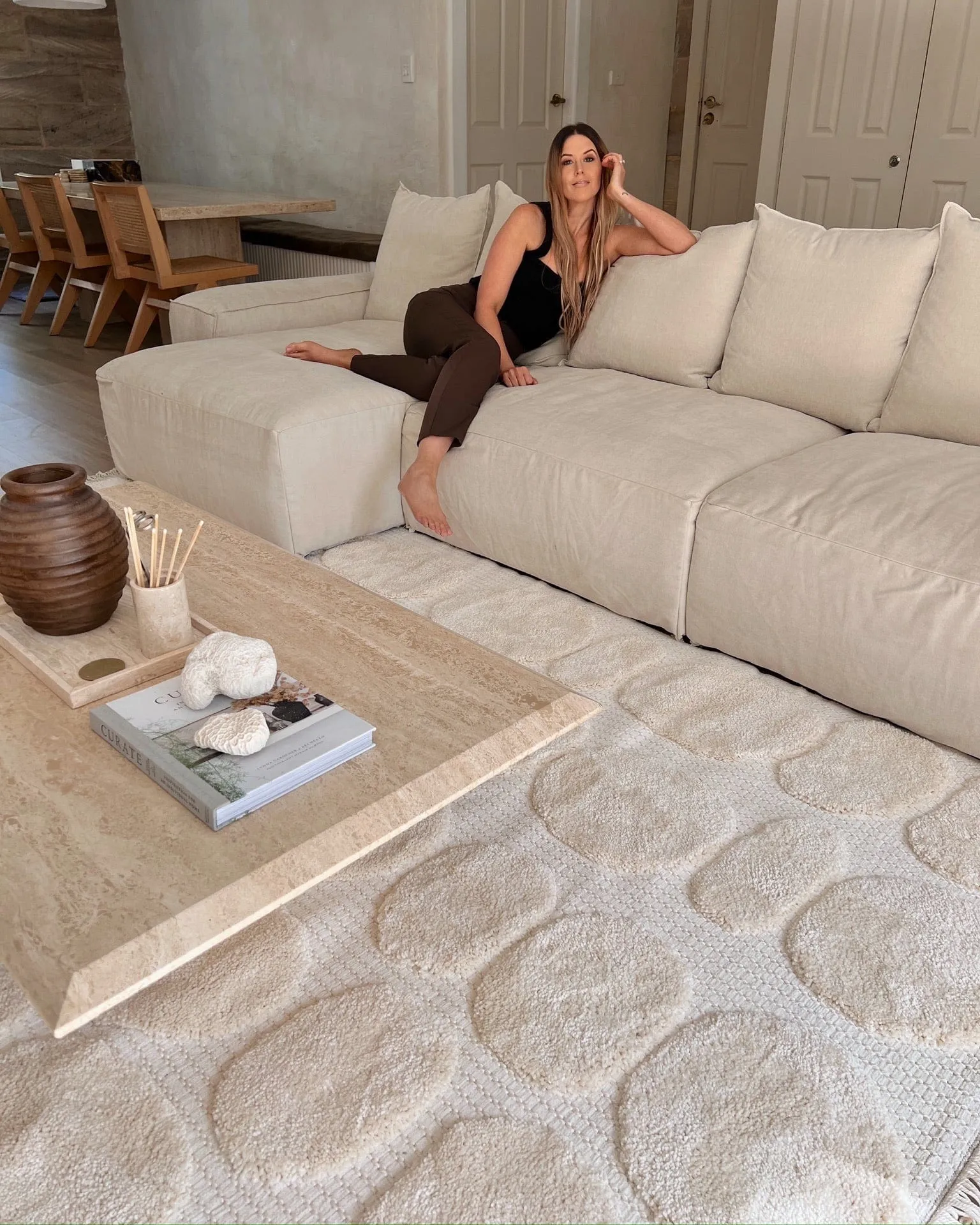 Jacinta Ivory Abstract Rug *NO RETURNS UNLESS FAULTY