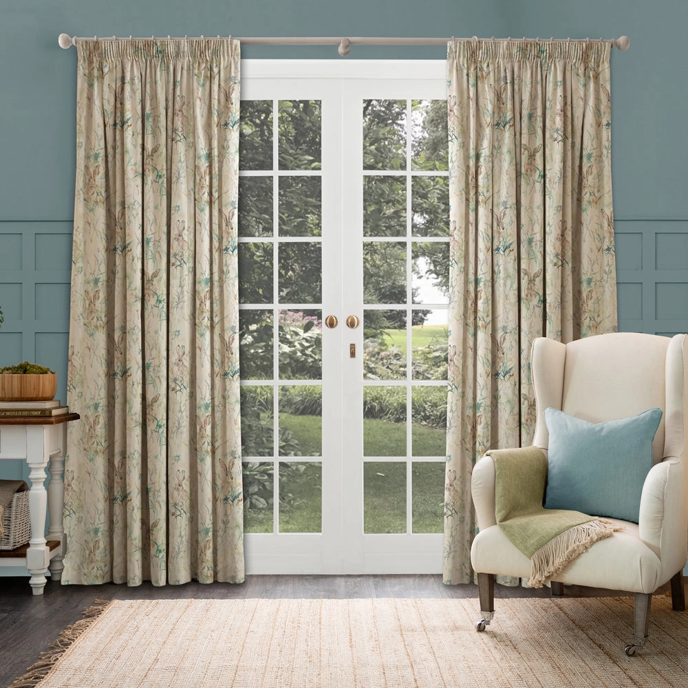 Jack Rabbit Printed Made to Measure Curtains Linen