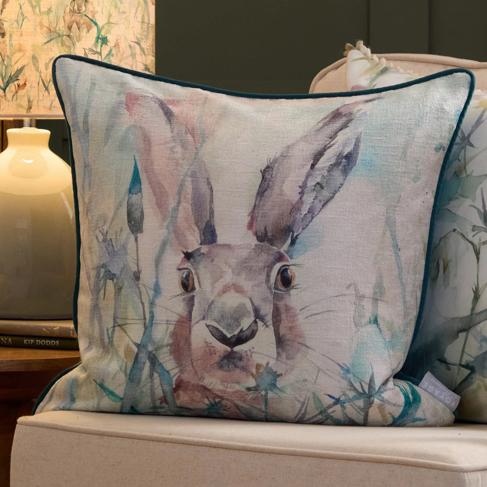 Jack Rabbit Printed Piped Cushion Bluebedding sets ,throw blankets 