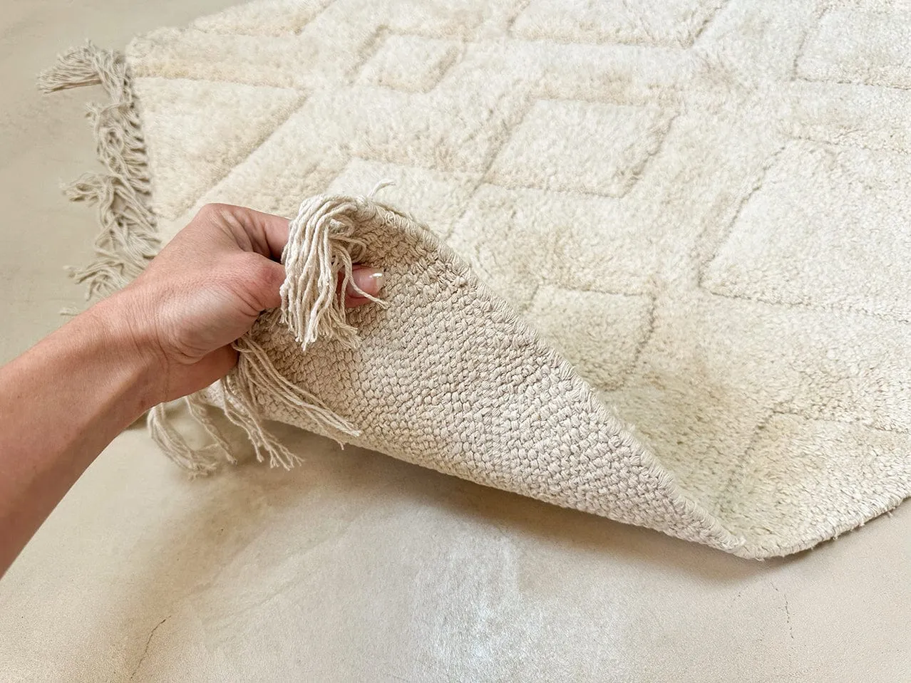 Jahna Cream Tribal Washable Bath Mat *NO RETURNS UNLESS FAULTY