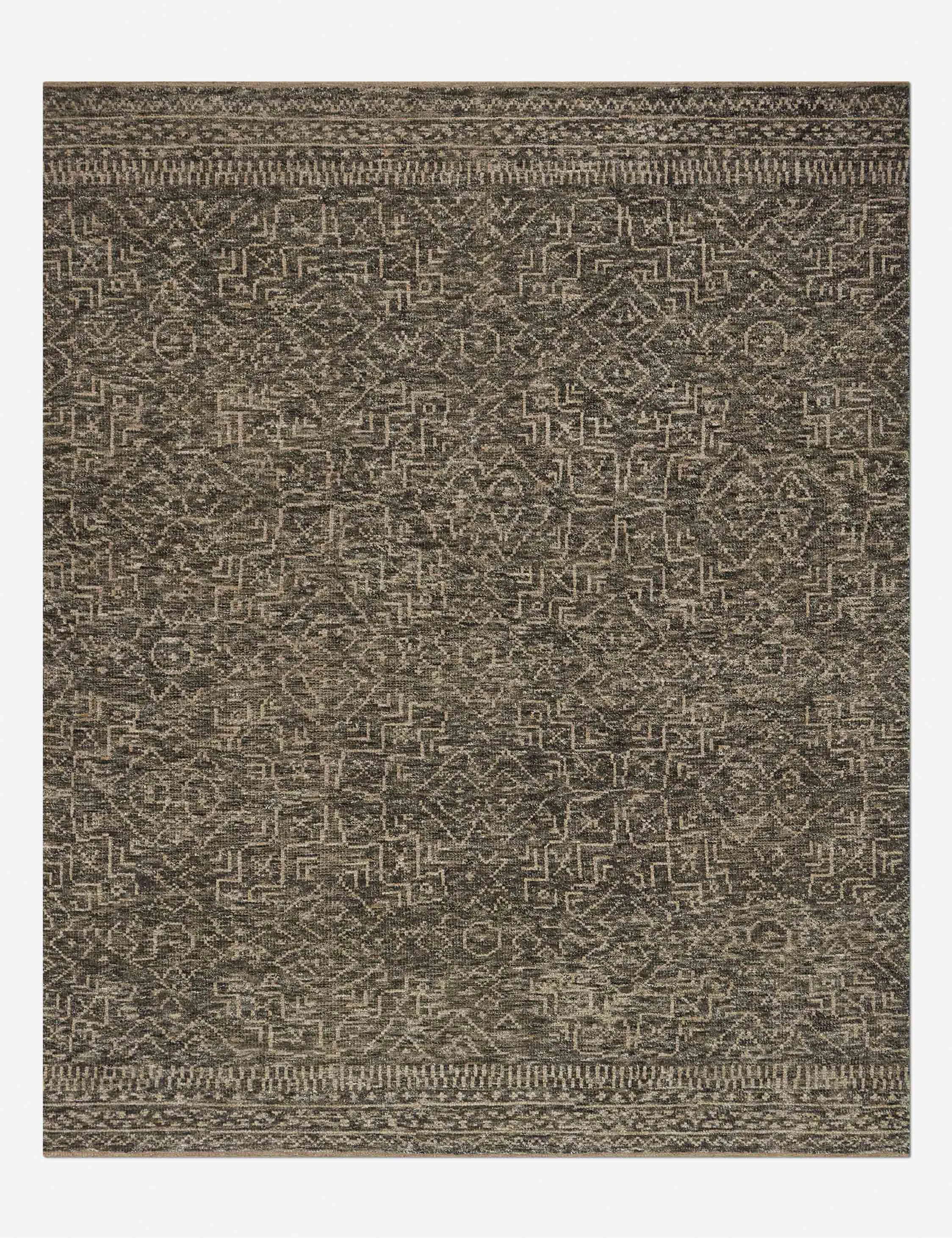 Jamay Hand-Knotted Wool-Blend Rugmodern color block patchwork rug