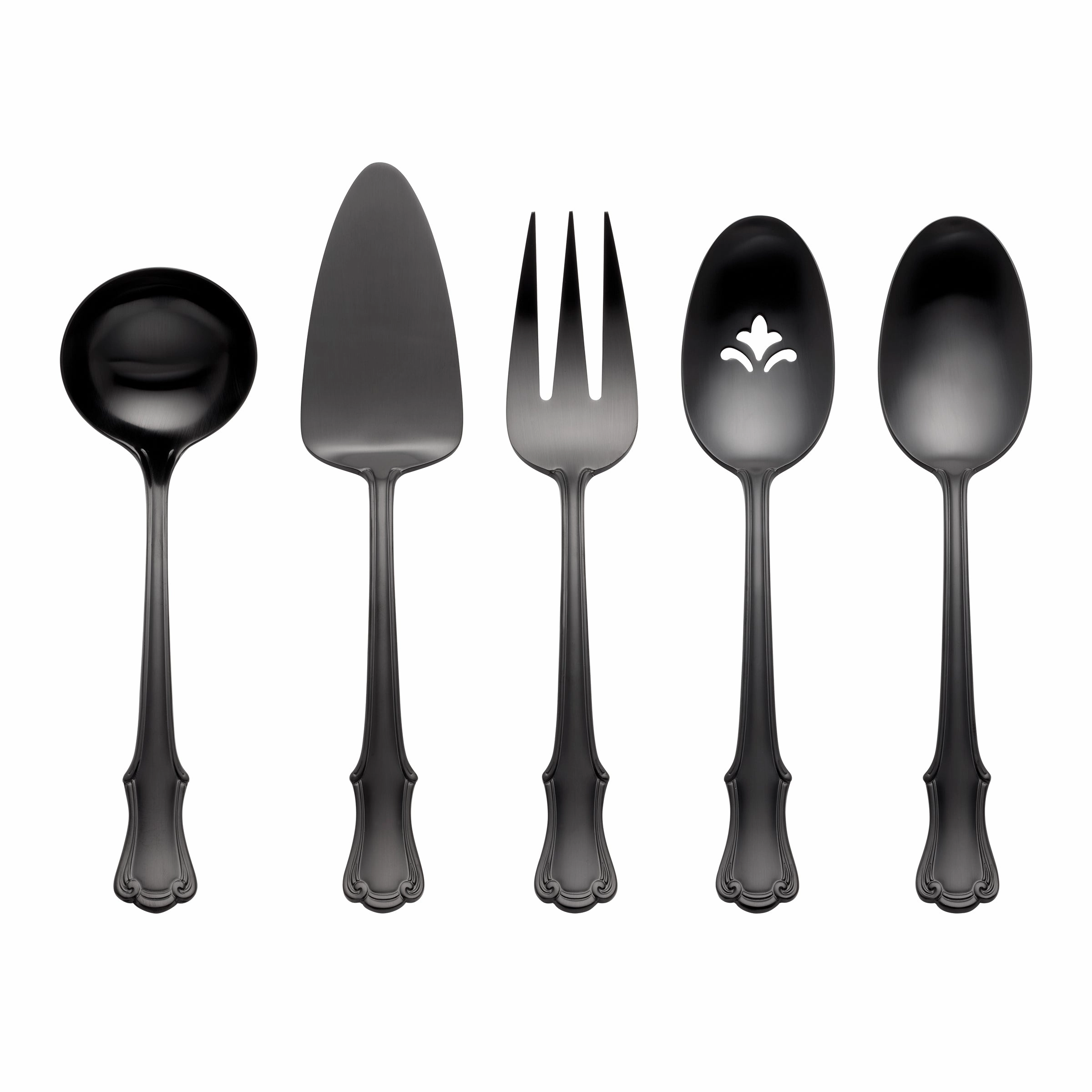 James Street Black Satin 5 Piece Hostess Setboho style dinner plates for special occasions 