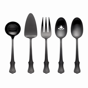 James Street Black Satin 5 Piece Hostess Setboho style dinner plates for special occasions 