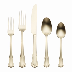 James Street Champagne Satin 20 Piece Flatware Seteco-friendly bamboo fiber tableware set 