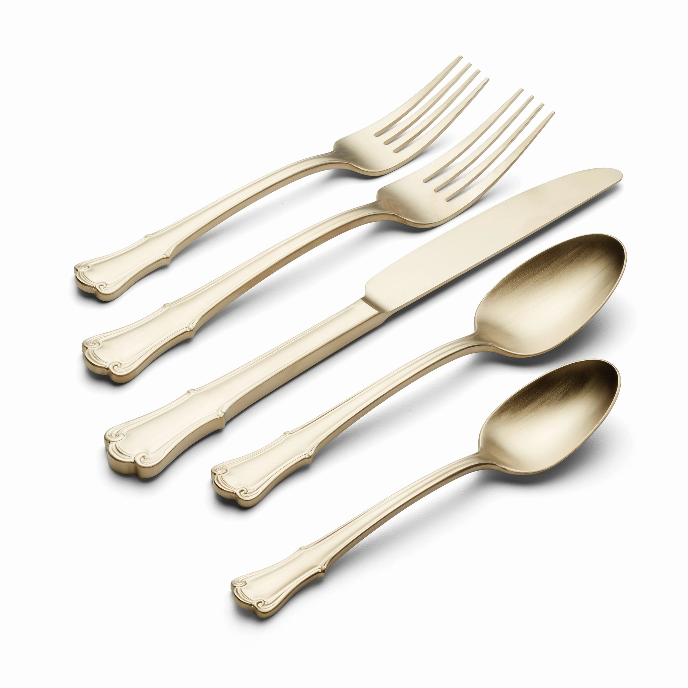 James Street Champagne Satin 20 Piece Flatware Set