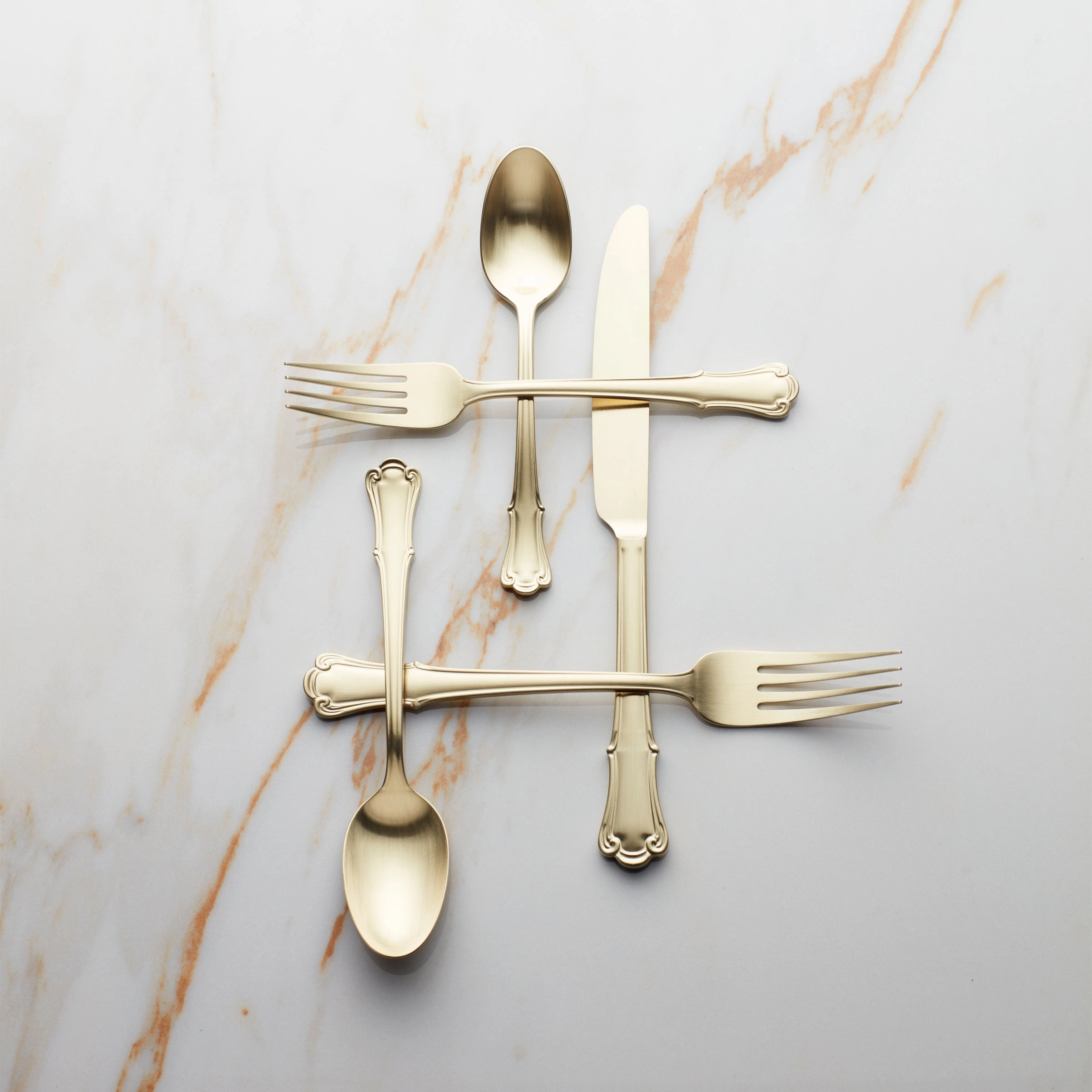 James Street Champagne Satin 20 Piece Flatware Set