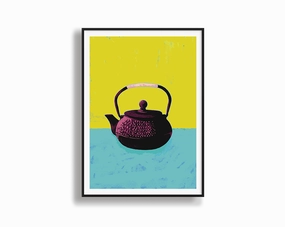 Japanese Iron Teapotmodern abstract painting decor