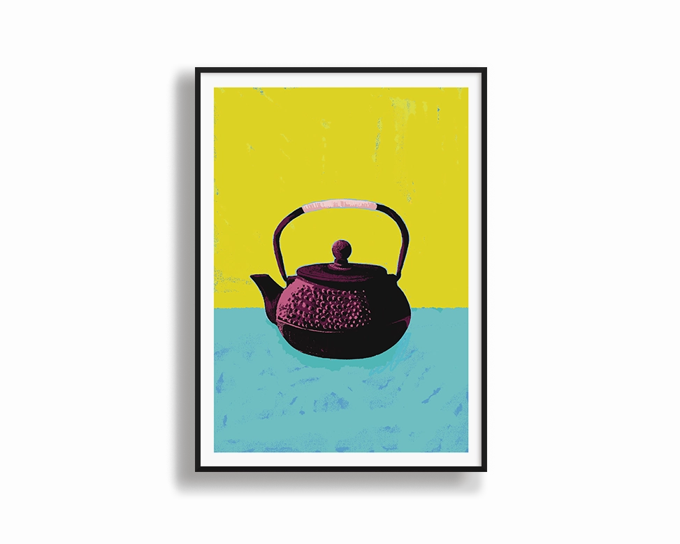 Japanese Iron Teapotmodern abstract painting decor