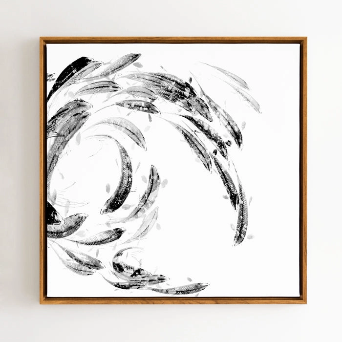 Japanese Koi Fish Wall Art With Frame
