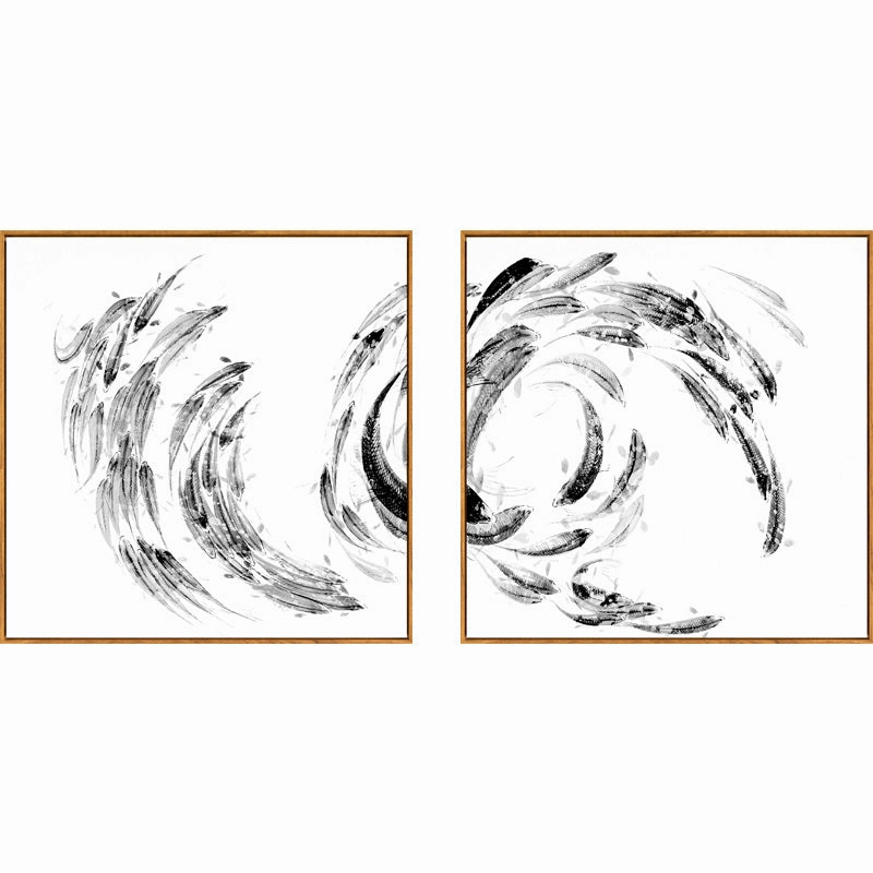 Japanese Koi Fish Wall Art With Frame