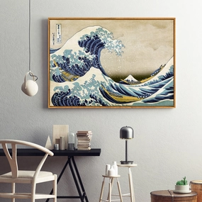 Japanese Wave Wall Art With Framehome decor ,wall decor 