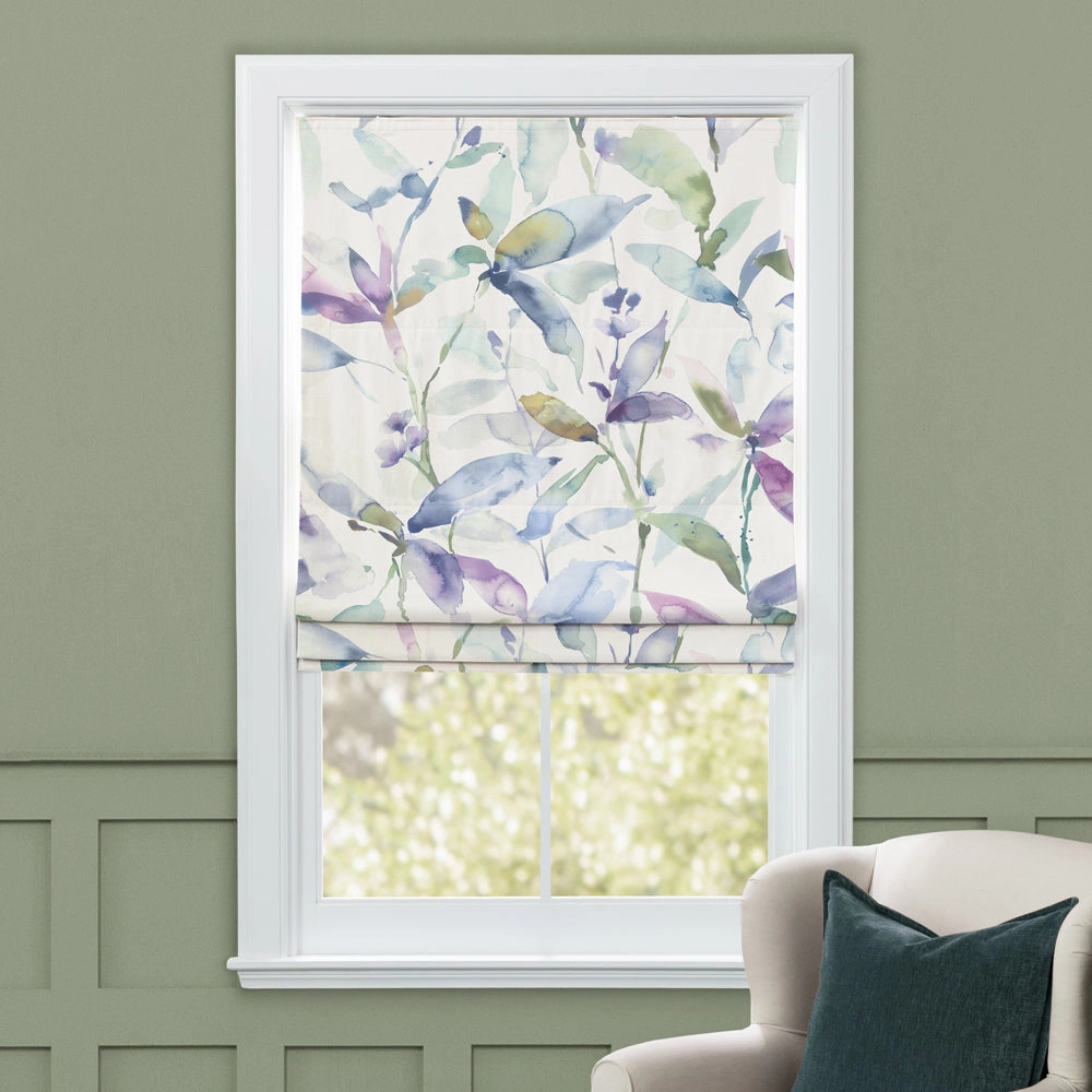 Jarvis Printed Cotton Made to Measure Roman Blinds Pacific