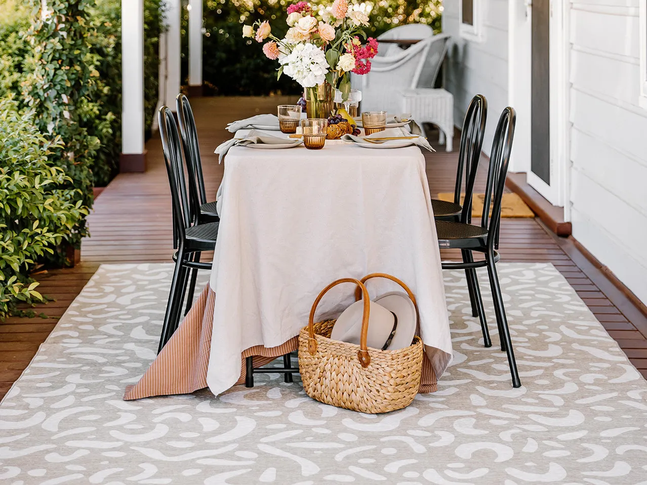 Jazlyn Beige Cream Indoor Outdoor Washable Rug *NO RETURNS UNLESS FAULTY