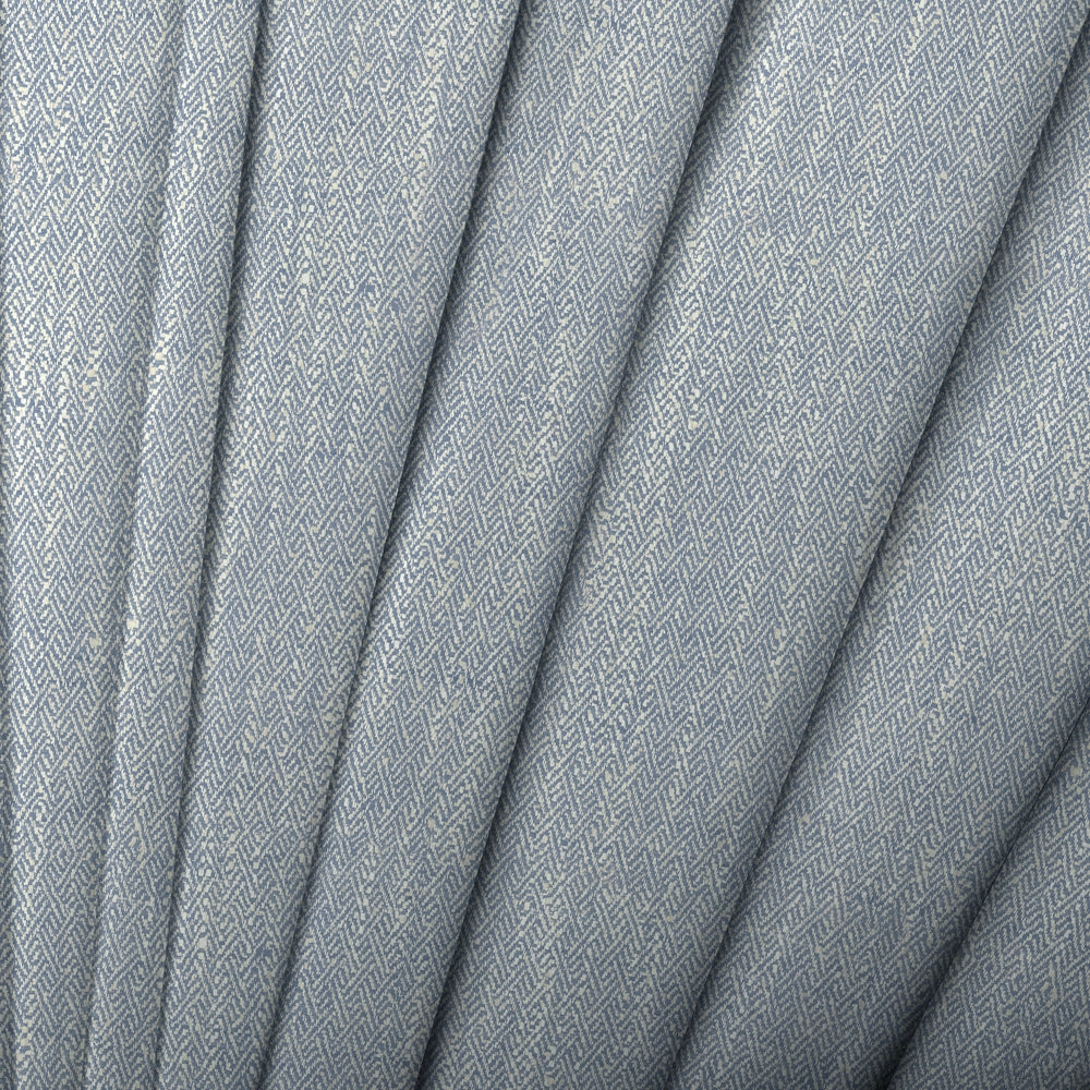 Jedburgh Textured Woven Made to Measure Curtains Bluebell