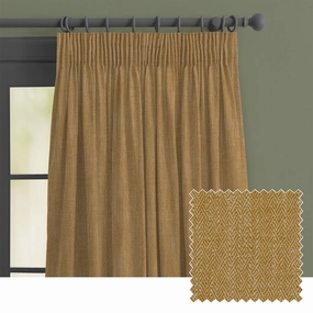 Jedburgh Textured Woven Made to Measure Curtains Ochrebedding sets ,throw blankets 