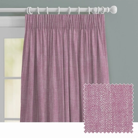 Jedburgh Textured Woven Made to Measure Curtains Raspberrybedding sets ,throw blankets 