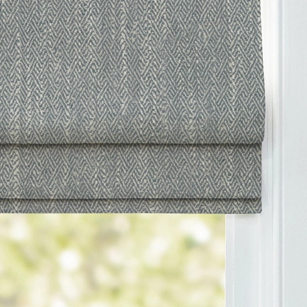 Jedburgh Textured Woven Made to Measure Roman Blinds Charcoal