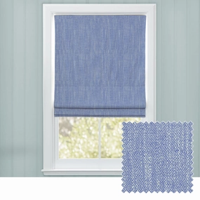 Jedburgh Textured Woven Made to Measure Roman Blinds Cobaltbedding sets ,throw blankets 