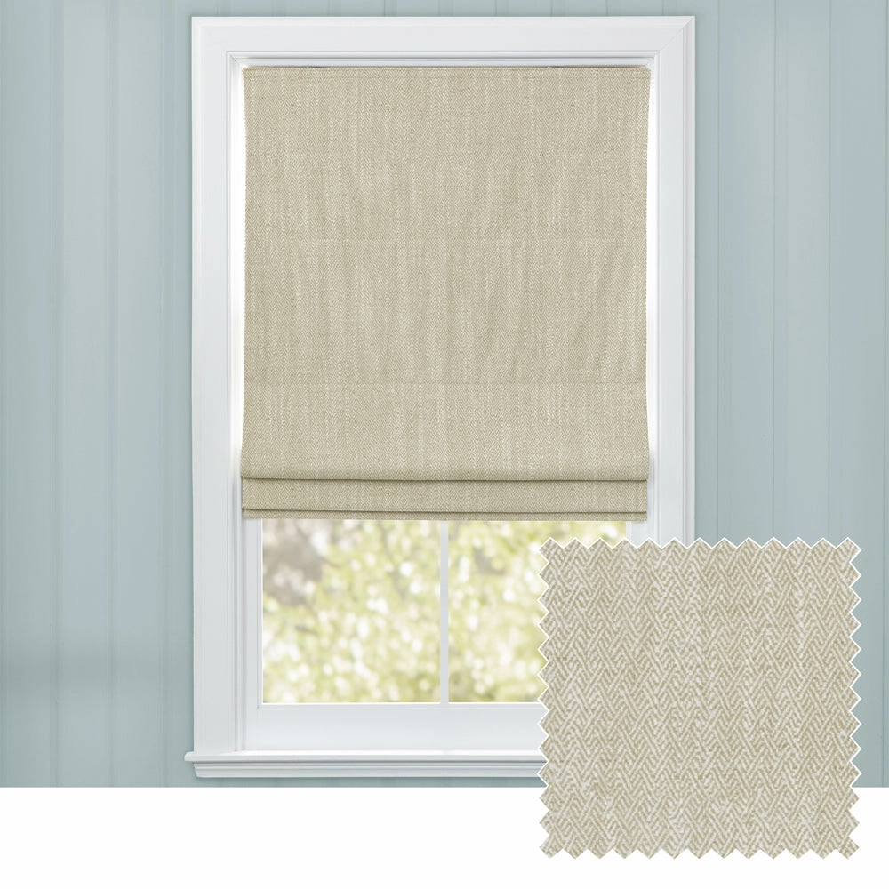 Jedburgh Textured Woven Made to Measure Roman Blinds Creambedding sets ,throw blankets 