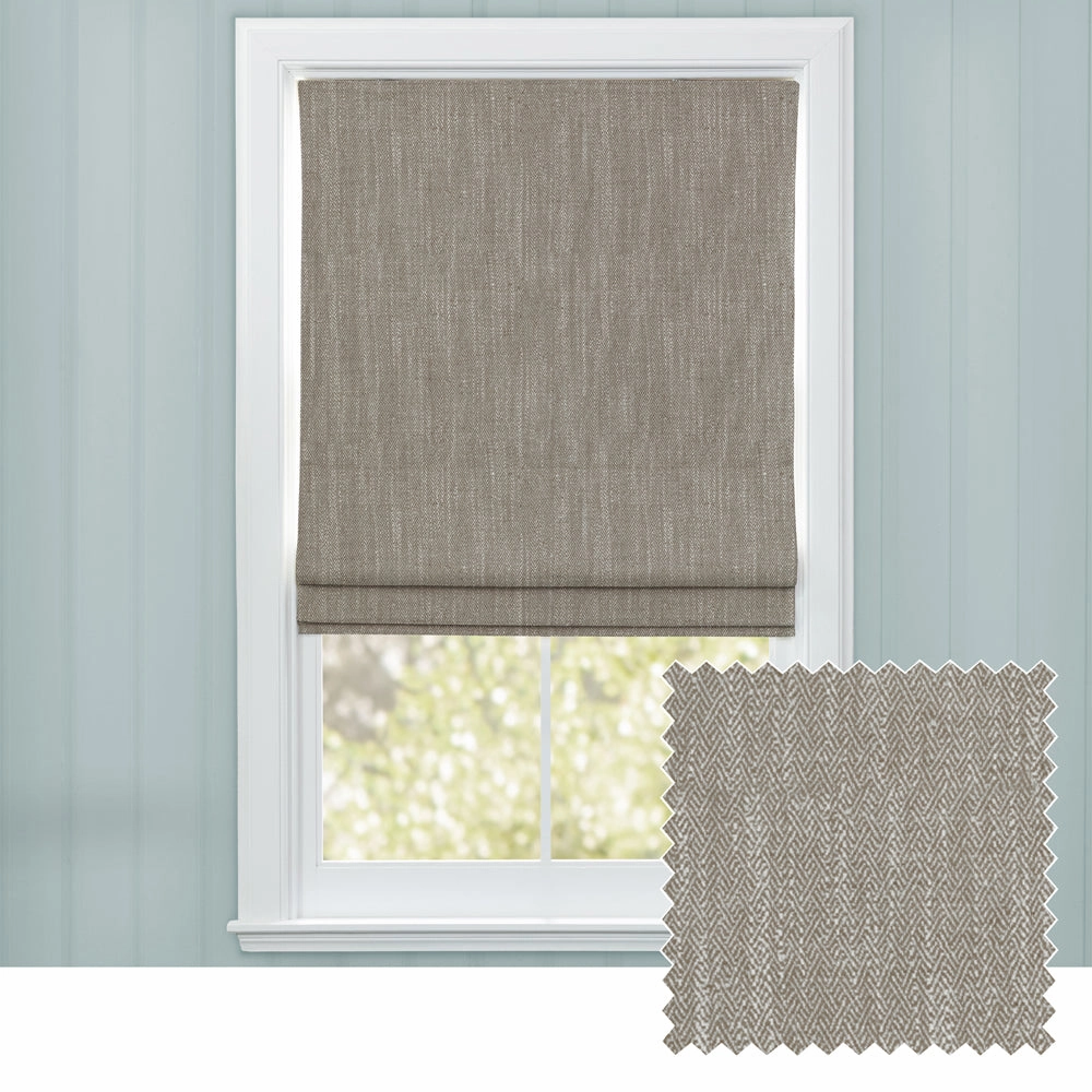 Jedburgh Textured Woven Made to Measure Roman Blinds Nutbedding sets ,throw blankets 