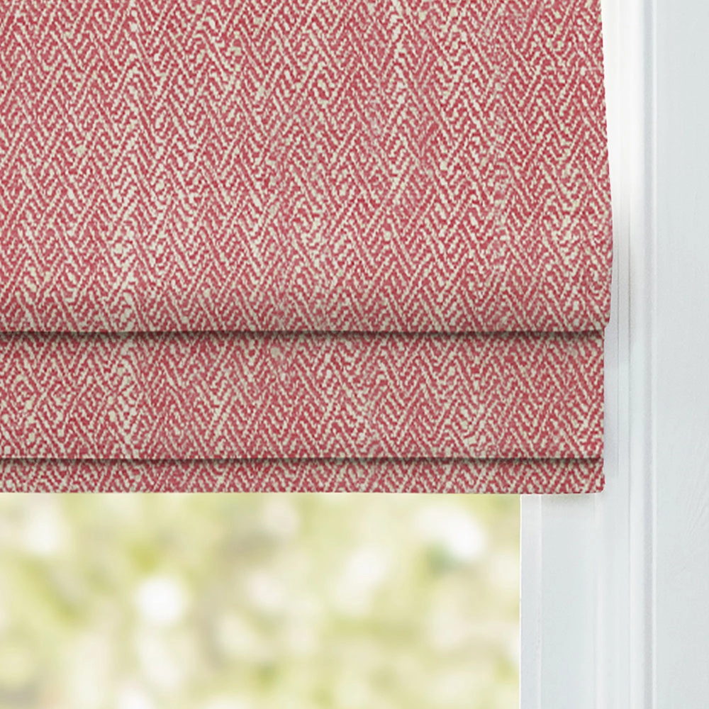 Jedburgh Textured Woven Made to Measure Roman Blinds Poppy