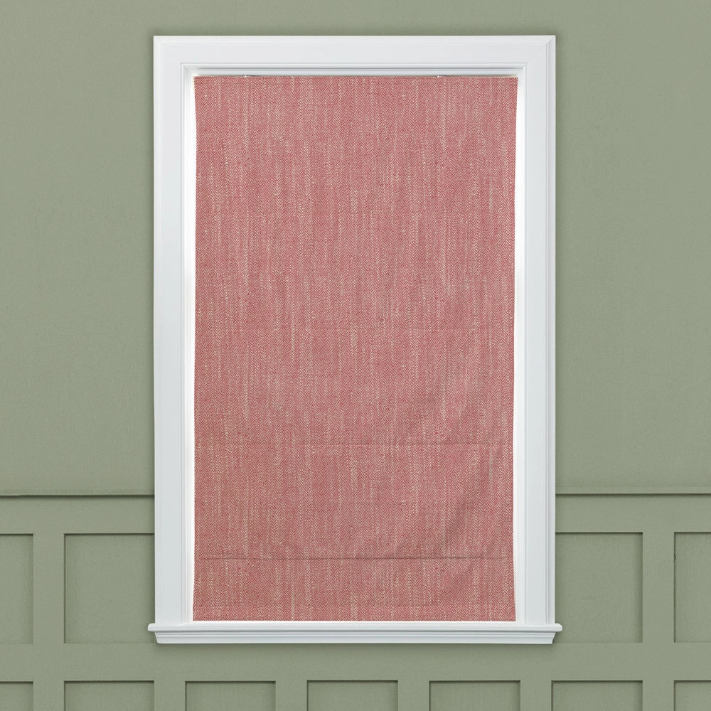 Jedburgh Textured Woven Made to Measure Roman Blinds Poppy