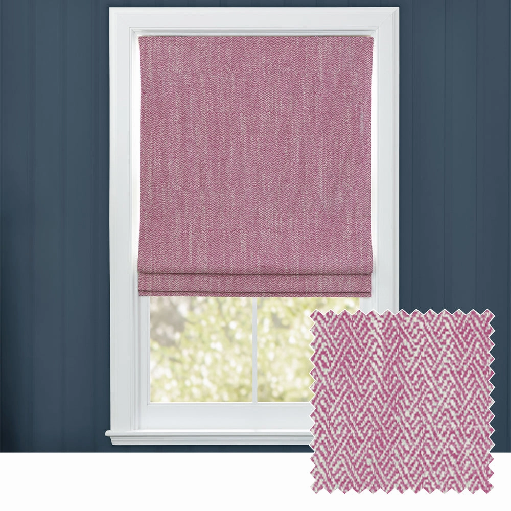 Jedburgh Textured Woven Made to Measure Roman Blinds Raspberrybedding sets ,throw blankets 